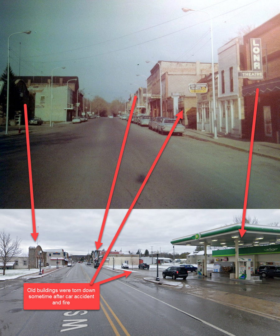 Lona Theatre - Comparison Of Old Photo To Current Street View (newer photo)